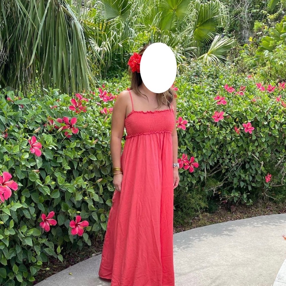 Tuckernuck Pomander Place red coral maxi dress XS